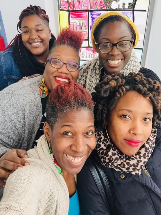 Tokeya Graham with community members