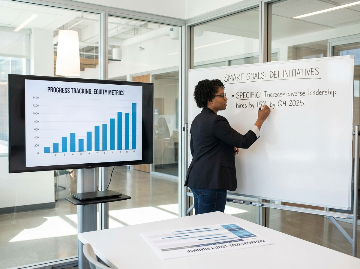 Diversity officer writing SMART goals