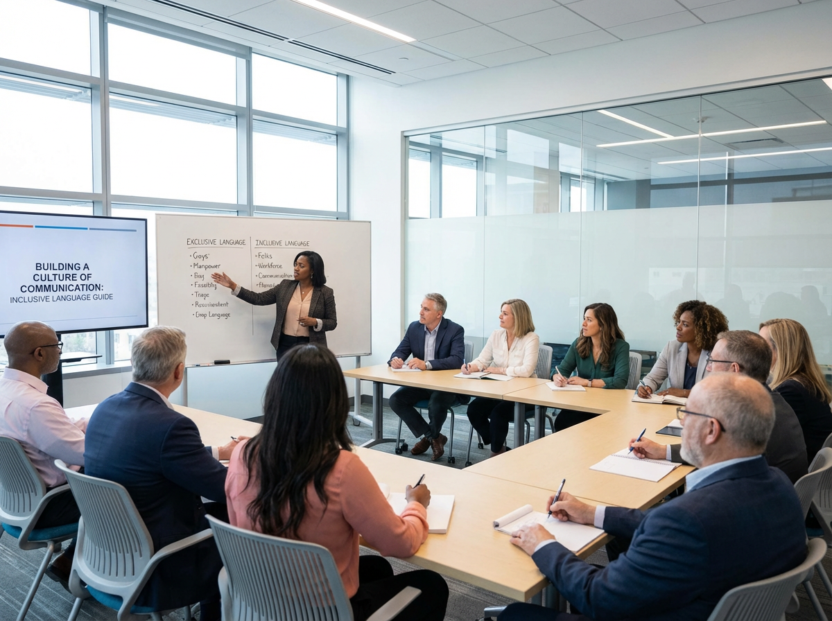 Professional presenting inclusive language guide