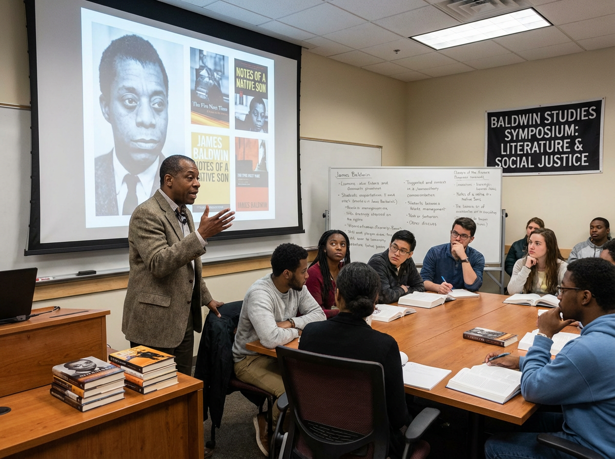 African American scholar teaching James Baldwin studies